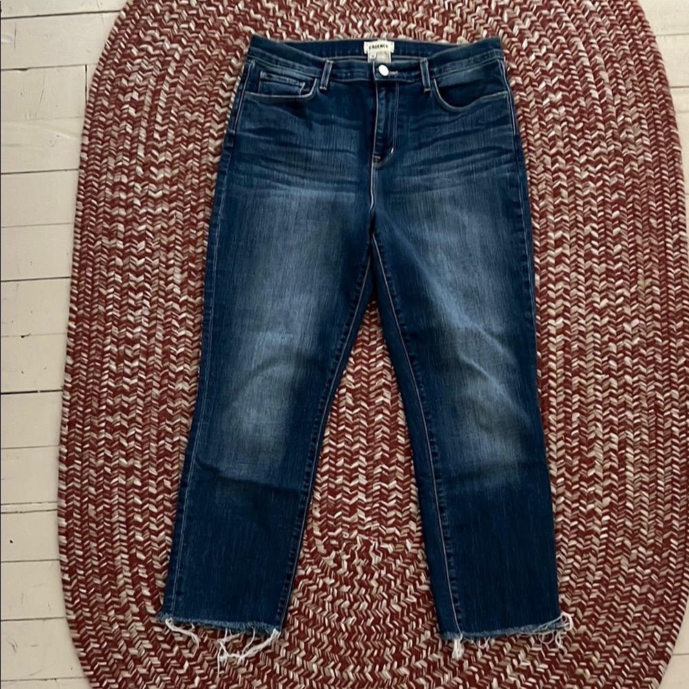 L'AGENCE Dark Blue Ankle Jeans